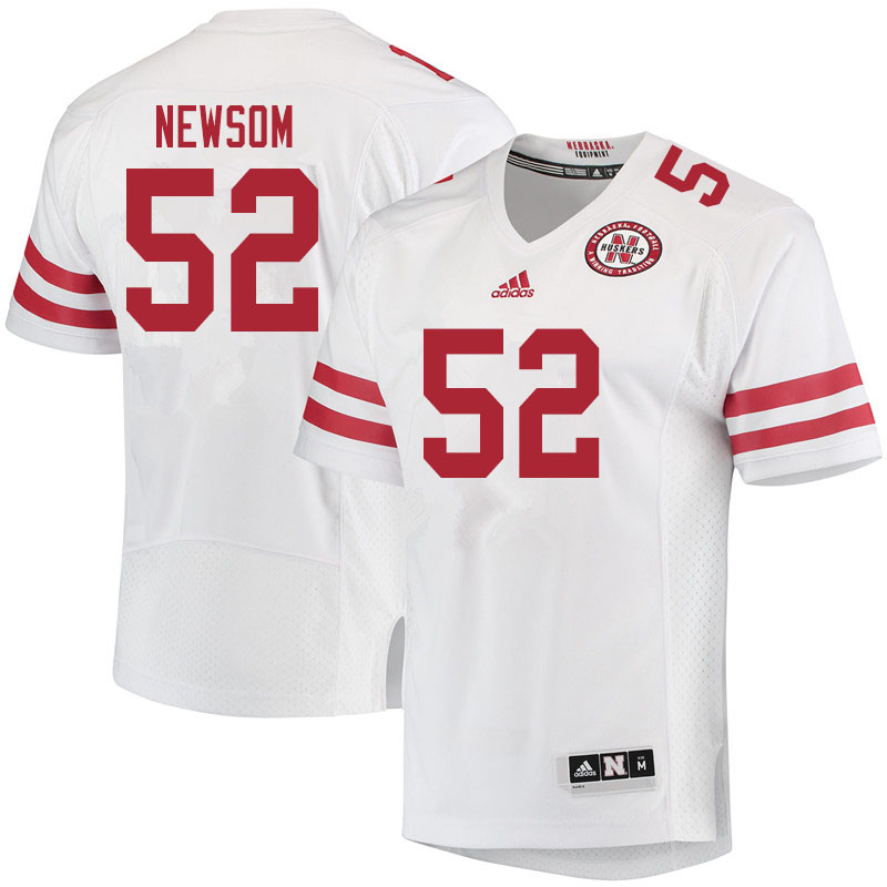 Men #52 Mosai Newsom Nebraska Cornhuskers College Football Jerseys Sale-White